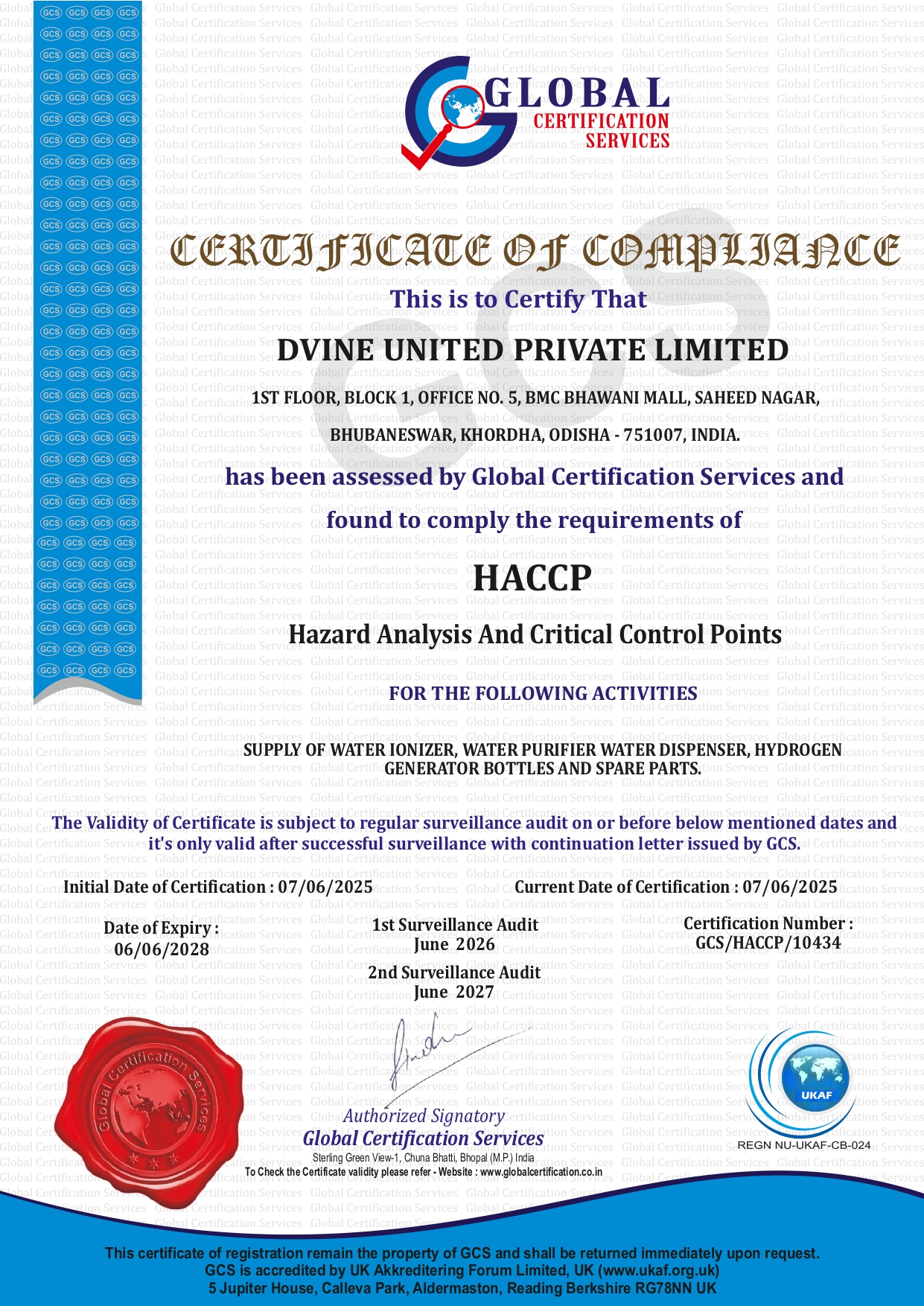 HACCP Certificate
